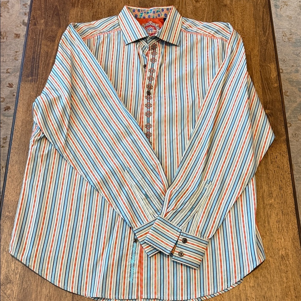 Robert Graham Multicolor Striped Button Down Shirt - Picture 1 of 11